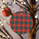 Plaid Christmas Ornaments Scottish Clan Chisholm Ancient Tartan Ornament,  ceramic ornament, personalized christmas ornaments, christmas tree ornaments, christmas door decorations, Plaid Ornament, Tartan Ceramic Ornament
