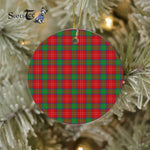 Plaid Christmas Ornaments Scottish Clan Chisholm Tartan Ornament,  ceramic ornament, personalized christmas ornaments, christmas tree ornaments, christmas door decorations, Plaid Ornament, Tartan Ceramic Ornament