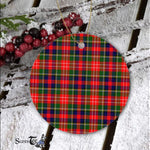 Plaid Christmas Ornaments Scottish Clan Christie Tartan Ornament,  ceramic ornament, personalized christmas ornaments, christmas tree ornaments, christmas door decorations, Plaid Ornament, Tartan Ceramic Ornament