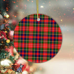 Plaid Christmas Ornaments Scottish Clan Christie Tartan Ornament,  ceramic ornament, personalized christmas ornaments, christmas tree ornaments, christmas door decorations, Plaid Ornament, Tartan Ceramic Ornament
