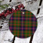 Plaid Christmas Ornaments Scottish Clan Cochrane Modern Tartan Ornament,  ceramic ornament, personalized christmas ornaments, christmas tree ornaments, christmas door decorations, Plaid Ornament, Tartan Ceramic Ornament