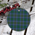 Plaid Christmas Ornaments Scottish Clan Cockburn Ancient Tartan Ornament,  ceramic ornament, personalized christmas ornaments, christmas tree ornaments, christmas door decorations, Plaid Ornament, Tartan Ceramic Ornament