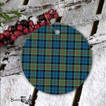 Plaid Christmas Ornaments Scottish Clan Colquhoun Ancient Tartan Ornament,  ceramic ornament, personalized christmas ornaments, christmas tree ornaments, christmas door decorations, Plaid Ornament, Tartan Ceramic Ornament