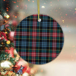 Plaid Christmas Ornaments Scottish Clan Comyn Tartan Ceramic Ornament Plaid Ornaments - Scotstee Shop