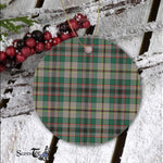 Plaid Christmas Ornaments Scottish Clan Craig Ancient Tartan Ornament,  ceramic ornament, personalized christmas ornaments, christmas tree ornaments, christmas door decorations, Plaid Ornament, Tartan Ceramic Ornament