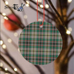Plaid Christmas Ornaments Scottish Clan Craig Ancient Tartan Ornament,  ceramic ornament, personalized christmas ornaments, christmas tree ornaments, christmas door decorations, Plaid Ornament, Tartan Ceramic Ornament