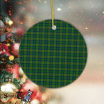 Plaid Christmas Ornaments Scottish Clan Cranstoun Tartan Ceramic Ornament Plaid Ornaments Circle Ornament - Scotstee Shop
