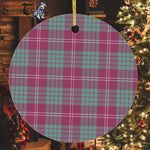 Plaid Christmas Ornaments Scottish Clan Crawford Ancient Tartan Ornament,  ceramic ornament, personalized christmas ornaments, christmas tree ornaments, christmas door decorations, Plaid Ornament, Tartan Ceramic Ornament