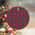 Plaid Christmas Ornaments Scottish Clan Crawford Tartan Ornament,  ceramic ornament, personalized christmas ornaments, christmas tree ornaments, christmas door decorations, Plaid Ornament, Tartan Ceramic Ornament