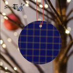 Plaid Christmas Ornaments Scottish Clan Crichton Tartan Ornament,  ceramic ornament, personalized christmas ornaments, christmas tree ornaments, christmas door decorations, Plaid Ornament, Tartan Ceramic Ornament