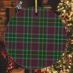 Plaid Christmas Ornaments Scottish Clan Crosbie Tartan Ornament,  ceramic ornament, personalized christmas ornaments, christmas tree ornaments, christmas door decorations, Plaid Ornament, Tartan Ceramic Ornament