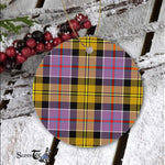 Plaid Christmas Ornaments Scottish Clan Culloden Ancient Tartan Ornament,  ceramic ornament, personalized christmas ornaments, christmas tree ornaments, christmas door decorations, Plaid Ornament, Tartan Ceramic Ornament