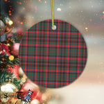 Plaid Christmas Ornaments Scottish Clan Cumming Hunting Modern Tartan Ornament,  ceramic ornament, personalized christmas ornaments, christmas tree ornaments, christmas door decorations, Plaid Ornament, Tartan Ceramic Ornament