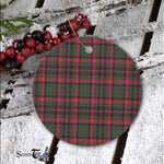 Plaid Christmas Ornaments Scottish Clan Cumming Hunting Modern Tartan Ornament,  ceramic ornament, personalized christmas ornaments, christmas tree ornaments, christmas door decorations, Plaid Ornament, Tartan Ceramic Ornament