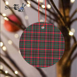 Plaid Christmas Ornaments Scottish Clan Cumming Hunting Modern Tartan Ornament,  ceramic ornament, personalized christmas ornaments, christmas tree ornaments, christmas door decorations, Plaid Ornament, Tartan Ceramic Ornament