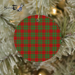 Plaid Christmas Ornaments Scottish Clan Cumming Tartan Ornament,  ceramic ornament, personalized christmas ornaments, christmas tree ornaments, christmas door decorations, Plaid Ornament, Tartan Ceramic Ornament
