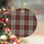 Plaid Christmas Ornaments Scottish Clan Cunningham Burgundy Dancers Tartan Ornament,  ceramic ornament, personalized christmas ornaments, christmas tree ornaments, christmas door decorations, Plaid Ornament, Tartan Ceramic Ornament