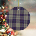 Plaid Christmas Ornaments Scottish Clan Cunningham Dress Blue Dancers Tartan Ornament,  ceramic ornament, personalized christmas ornaments, christmas tree ornaments, christmas door decorations, Plaid Ornament, Tartan Ceramic Ornament