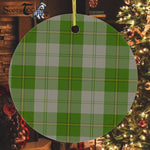 Plaid Christmas Ornaments Scottish Clan Cunningham Dress Green Dancers Tartan Ornament,  ceramic ornament, personalized christmas ornaments, christmas tree ornaments, christmas door decorations, Plaid Ornament, Tartan Ceramic Ornament