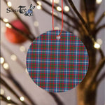 Plaid Christmas Ornaments Scottish Clan Dalmahoy Tartan Ornament,  ceramic ornament, personalized christmas ornaments, christmas tree ornaments, christmas door decorations, Plaid Ornament, Tartan Ceramic Ornament