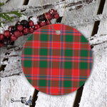 Plaid Christmas Ornaments Scottish Clan Dalzell Tartan Ornament,  ceramic ornament, personalized christmas ornaments, christmas tree ornaments, christmas door decorations, Plaid Ornament, Tartan Ceramic Ornament