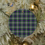 Plaid Christmas Ornaments Scottish Clan Davidson Of Tulloch Dress Tartan Ornament,  ceramic ornament, personalized christmas ornaments, christmas tree ornaments, christmas door decorations, Plaid Ornament, Tartan Ceramic Ornament