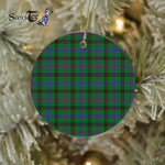 Plaid Christmas Ornaments Scottish Clan Davidson Tartan Ornament,  ceramic ornament, personalized christmas ornaments, christmas tree ornaments, christmas door decorations, Plaid Ornament, Tartan Ceramic Ornament