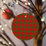 Plaid Christmas Ornaments Scottish Clan Dewar Tartan Ornament,  ceramic ornament, personalized christmas ornaments, christmas tree ornaments, christmas door decorations, Plaid Ornament, Tartan Ceramic Ornament