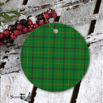 Plaid Christmas Ornaments Scottish Clan Don Tartan Ornament,  ceramic ornament, personalized christmas ornaments, christmas tree ornaments, christmas door decorations, Plaid Ornament, Tartan Ceramic Ornament