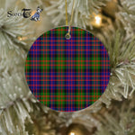 Plaid Christmas Ornaments Scottish Clan Donaldson Tartan Ceramic Ornament Plaid Ornaments Circle Ornament - Scotstee Shop