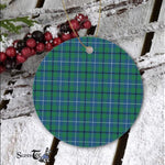 Plaid Christmas Ornaments Scottish Clan Douglas Ancient Tartan Ornament,  ceramic ornament, personalized christmas ornaments, christmas tree ornaments, christmas door decorations, Plaid Ornament, Tartan Ceramic Ornament