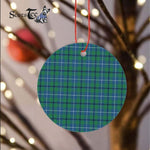 Plaid Christmas Ornaments Scottish Clan Douglas Ancient Tartan Ornament,  ceramic ornament, personalized christmas ornaments, christmas tree ornaments, christmas door decorations, Plaid Ornament, Tartan Ceramic Ornament