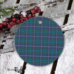 Plaid Christmas Ornaments Scottish Clan Douglas Modern Tartan Ornament,  ceramic ornament, personalized christmas ornaments, christmas tree ornaments, christmas door decorations, Plaid Ornament, Tartan Ceramic Ornament