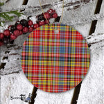 Plaid Christmas Ornaments Scottish Clan Drummond Of Strathallan Tartan Ornament,  ceramic ornament, personalized christmas ornaments, christmas tree ornaments, christmas door decorations, Plaid Ornament, Tartan Ceramic Ornament