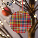 Plaid Christmas Ornaments Scottish Clan Drummond Of Strathallan Tartan Ornament,  ceramic ornament, personalized christmas ornaments, christmas tree ornaments, christmas door decorations, Plaid Ornament, Tartan Ceramic Ornament