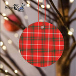 Plaid Christmas Ornaments Scottish Clan Duke Of Rothesay Tartan Ornament,  ceramic ornament, personalized christmas ornaments, christmas tree ornaments, christmas door decorations, Plaid Ornament, Tartan Ceramic Ornament