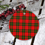 Plaid Christmas Ornaments Scottish Clan Dunbar Modern Tartan Ornament,  ceramic ornament, personalized christmas ornaments, christmas tree ornaments, christmas door decorations, Plaid Ornament, Tartan Ceramic Ornament