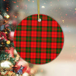 Plaid Christmas Ornaments Scottish Clan Dunbar Modern Tartan Ornament,  ceramic ornament, personalized christmas ornaments, christmas tree ornaments, christmas door decorations, Plaid Ornament, Tartan Ceramic Ornament