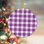 Plaid Christmas Ornaments Scottish Clan Dunlop Dress Tartan Ornament,  ceramic ornament, personalized christmas ornaments, christmas tree ornaments, christmas door decorations, Plaid Ornament, Tartan Ceramic Ornament