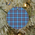 Plaid Christmas Ornaments Scottish Clan Elliot Ancient Tartan Ornament,  ceramic ornament, personalized christmas ornaments, christmas tree ornaments, christmas door decorations, Plaid Ornament, Tartan Ceramic Ornament