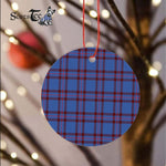 Plaid Christmas Ornaments Scottish Clan Elliot Tartan Ornament,  ceramic ornament, personalized christmas ornaments, christmas tree ornaments, christmas door decorations, Plaid Ornament, Tartan Ceramic Ornament
