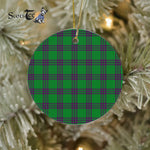 Plaid Christmas Ornaments Scottish Clan Elphinstone Hunting Tartan Ornament,  ceramic ornament, personalized christmas ornaments, christmas tree ornaments, christmas door decorations, Plaid Ornament, Tartan Ceramic Ornament