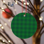 Plaid Christmas Ornaments Scottish Clan Erskine Hunting Tartan Ornament,  ceramic ornament, personalized christmas ornaments, christmas tree ornaments, christmas door decorations, Plaid Ornament, Tartan Ceramic Ornament