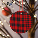 Plaid Christmas Ornaments Scottish Clan Ettrick District Tartan Ornament,  ceramic ornament, personalized christmas ornaments, christmas tree ornaments, christmas door decorations, Plaid Ornament, Tartan Ceramic Ornament