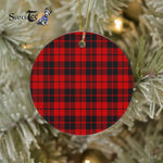 Plaid Christmas Ornaments Scottish Clan Ettrick District Tartan Ornament,  ceramic ornament, personalized christmas ornaments, christmas tree ornaments, christmas door decorations, Plaid Ornament, Tartan Ceramic Ornament