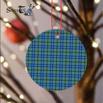 Plaid Christmas Ornaments Scottish Clan Falconer Tartan Ornament,  ceramic ornament, personalized christmas ornaments, christmas tree ornaments, christmas door decorations, Plaid Ornament, Tartan Ceramic Ornament