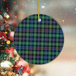 Plaid Christmas Ornaments Scottish Clan Farquharson Ancient Tartan Ornament,  ceramic ornament, personalized christmas ornaments, christmas tree ornaments, christmas door decorations, Plaid Ornament, Tartan Ceramic Ornament