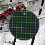 Plaid Christmas Ornaments Scottish Clan Farquharson Modern Tartan Ornament,  ceramic ornament, personalized christmas ornaments, christmas tree ornaments, christmas door decorations, Plaid Ornament, Tartan Ceramic Ornament