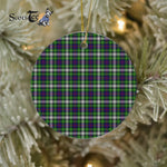 Plaid Christmas Ornaments Scottish Clan Farquharson Tartan Ornament,  ceramic ornament, personalized christmas ornaments, christmas tree ornaments, christmas door decorations, Plaid Ornament, Tartan Ceramic Ornament