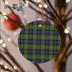 Plaid Christmas Ornaments Scottish Clan Ferguson Modern Tartan Ornament,  ceramic ornament, personalized christmas ornaments, christmas tree ornaments, christmas door decorations, Plaid Ornament, Tartan Ceramic Ornament
